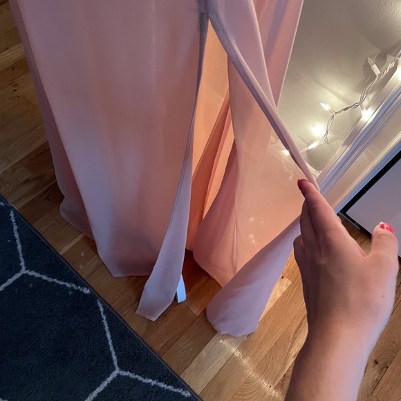 High Waisted Floor Length Skirt with Slit - Picture 8 of 8